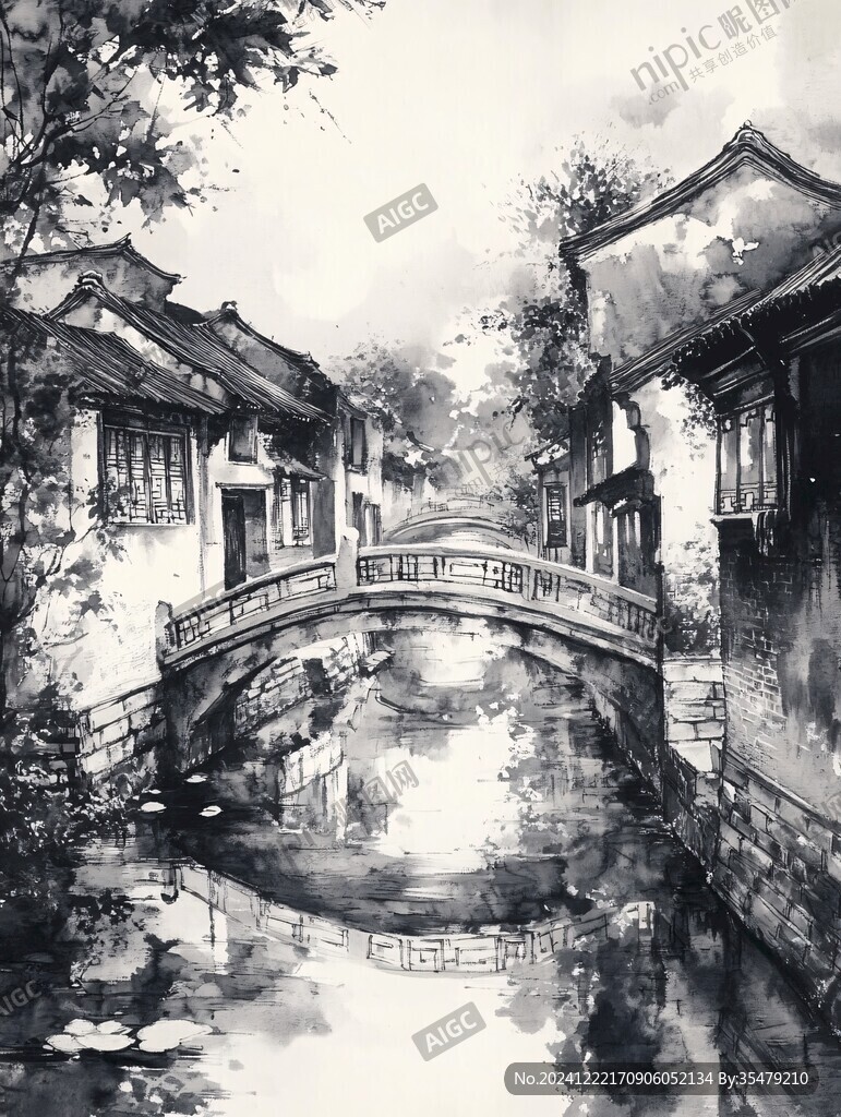 水墨小桥江南古镇
