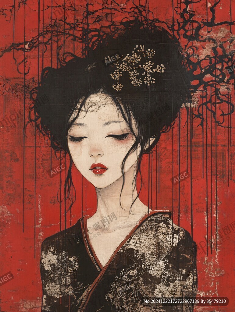 插画艺妓