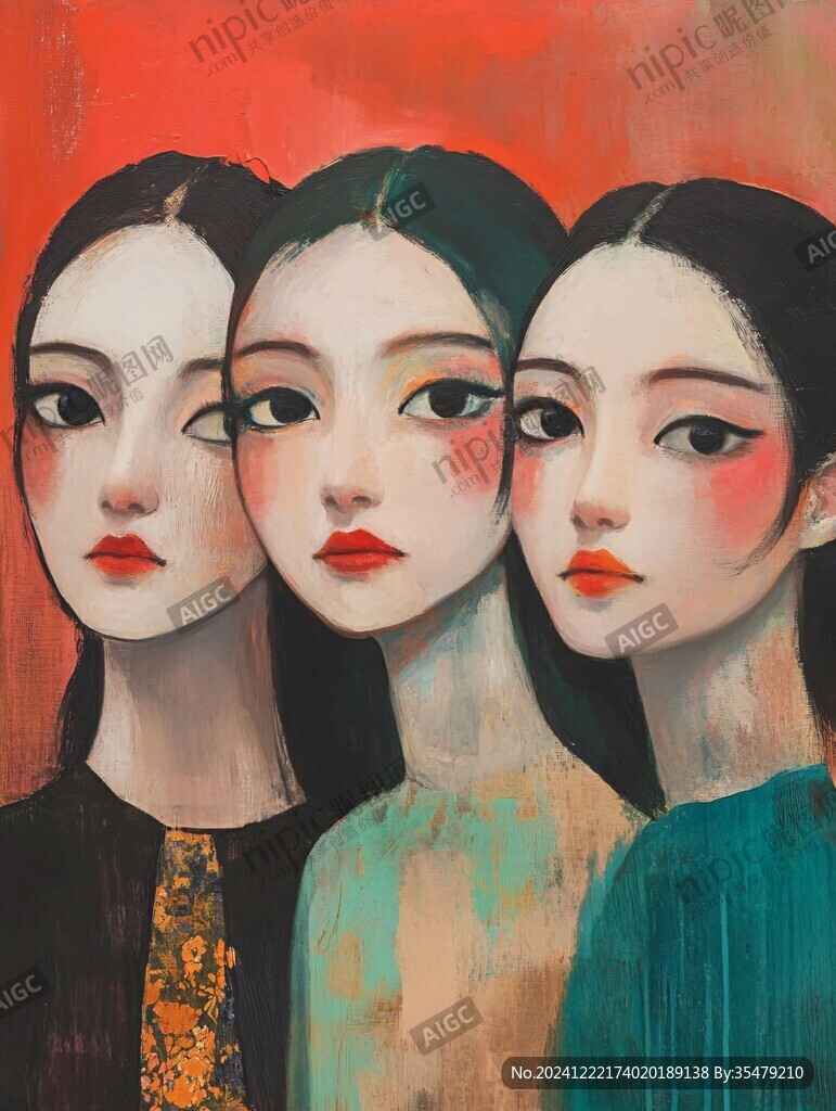 闺蜜插画