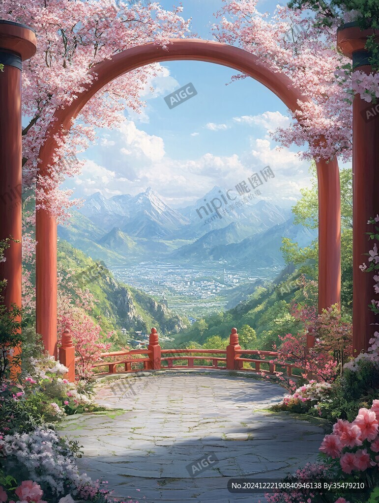 古风场景春暖花开