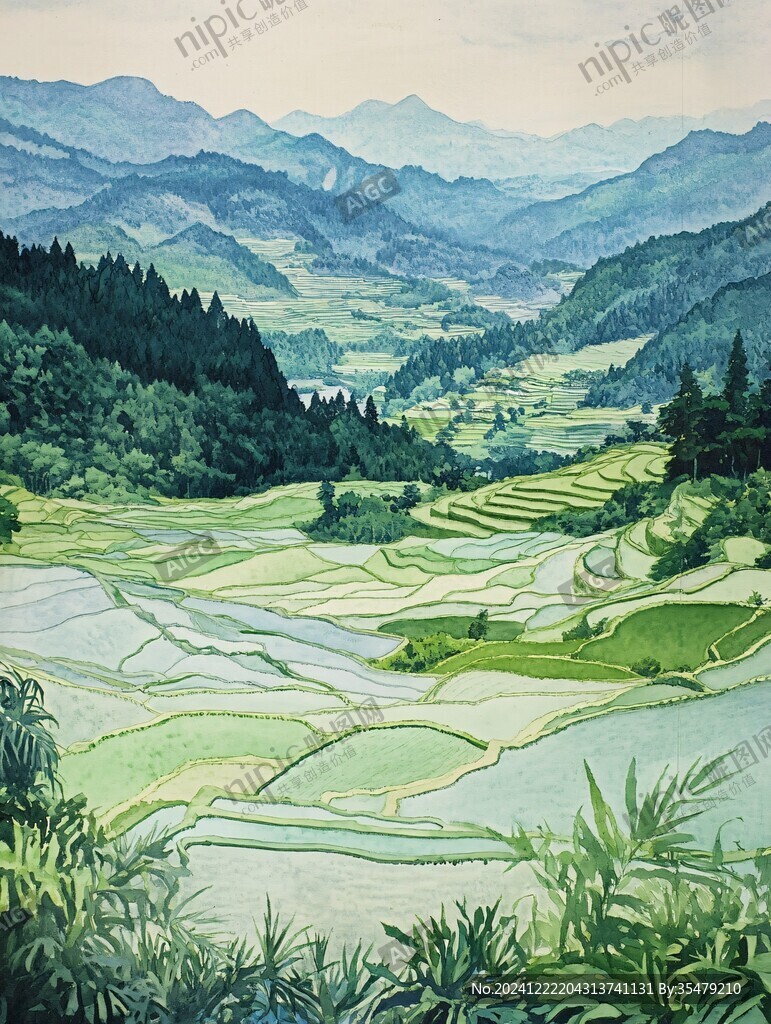梯田画