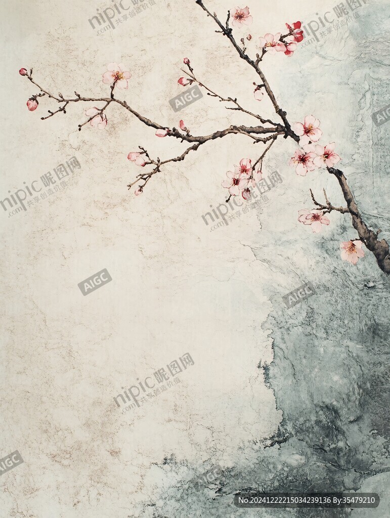 古风古典梅花背景
