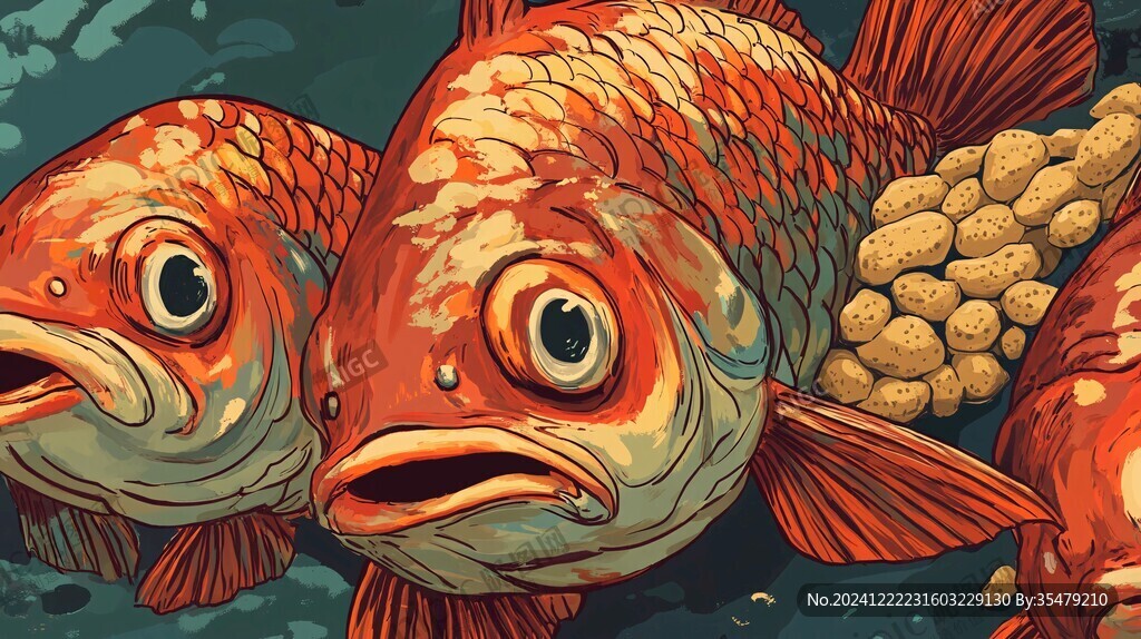 金龙鱼插画
