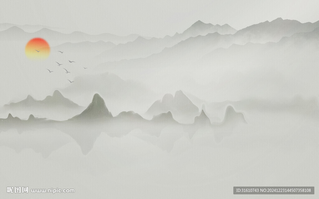 山水背景墙