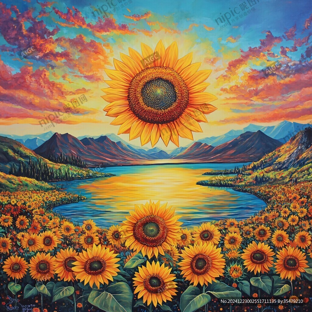 太阳花壁画