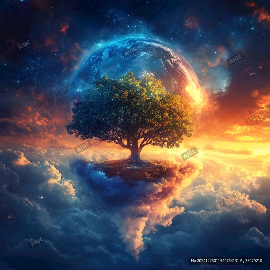 神秘梦幻的大树