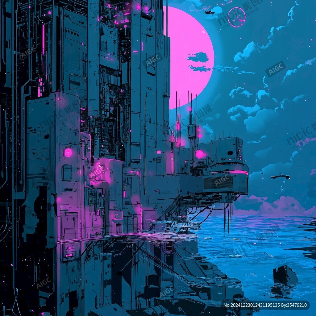 赛博朋克装饰画