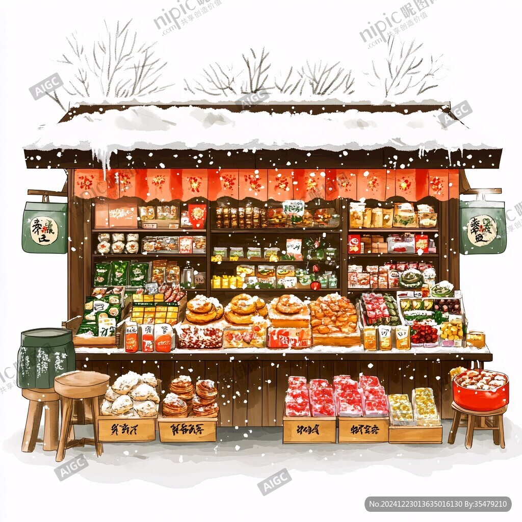 炒货店插画