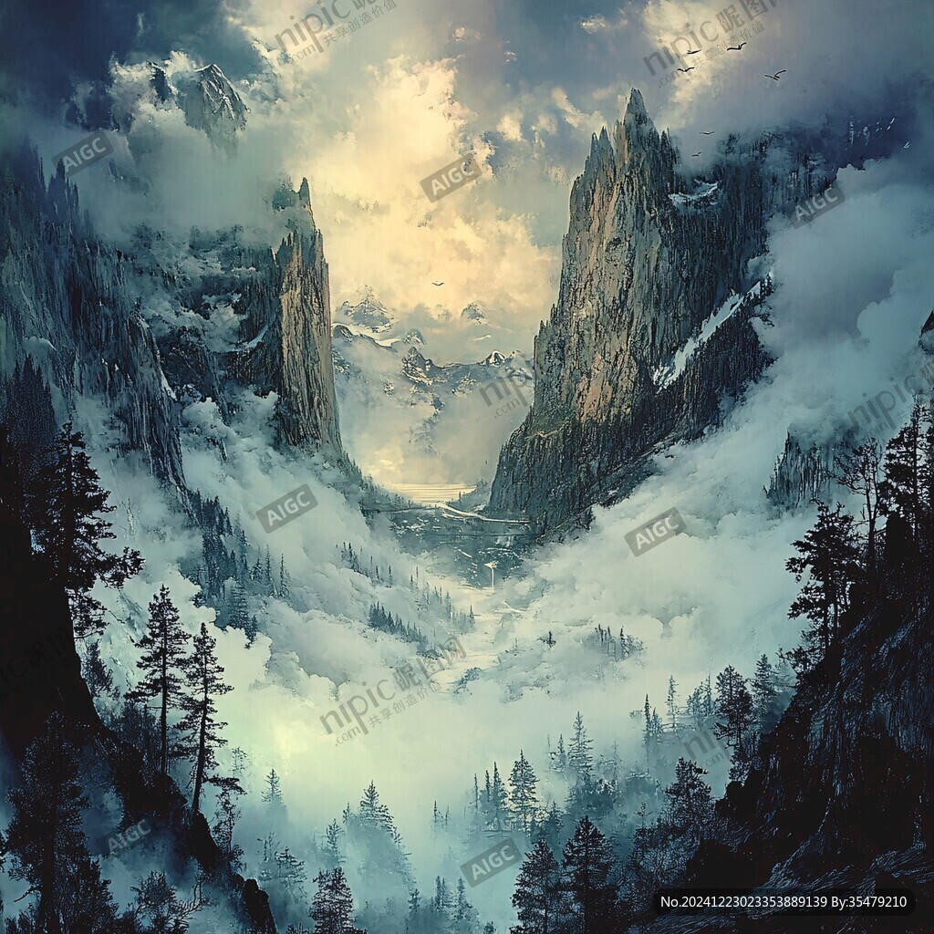 唯美云山风景画