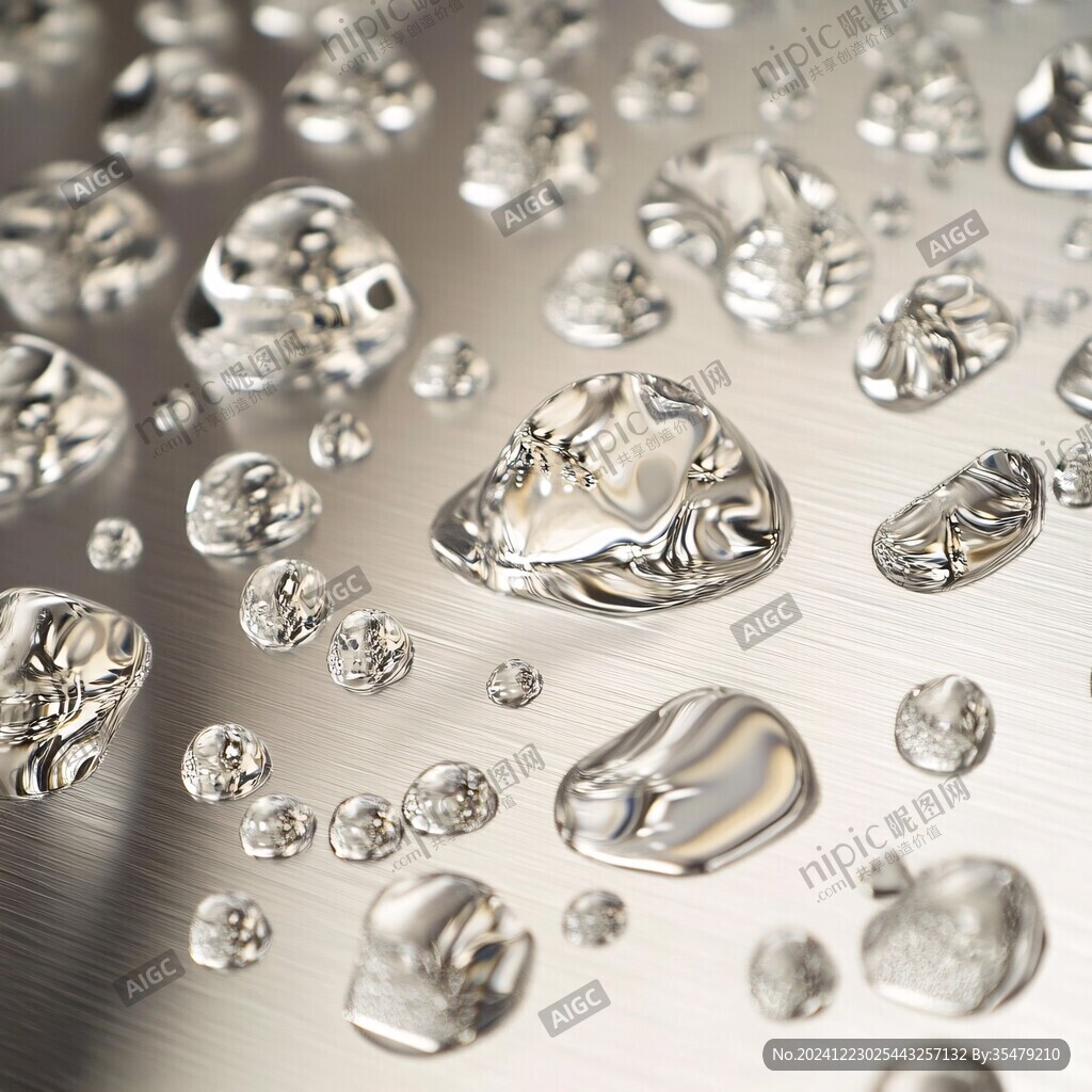 金属质感水珠