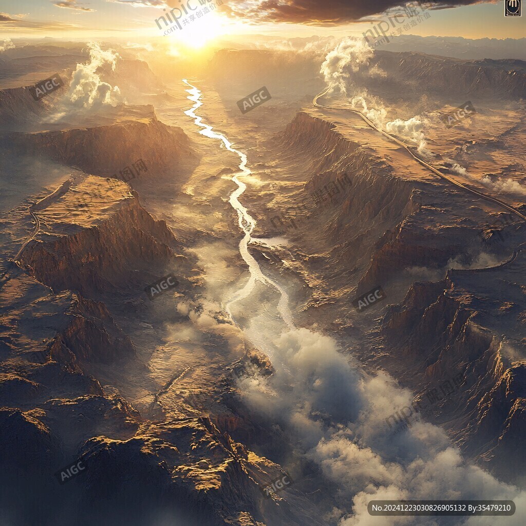 金色山脉3d立体山脉