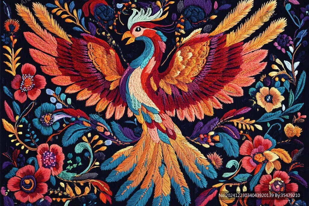 百鸟朝凤插画