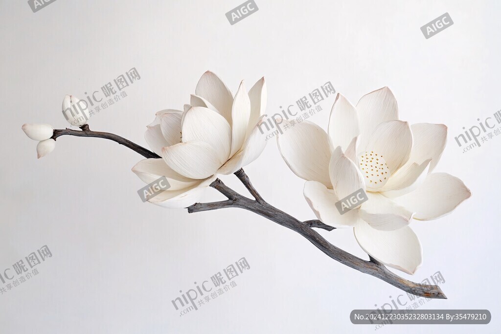 3d立体花卉荷花