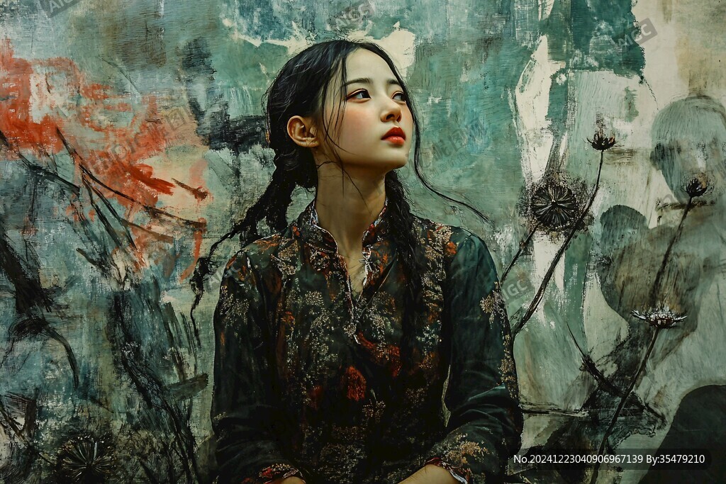 工笔少女