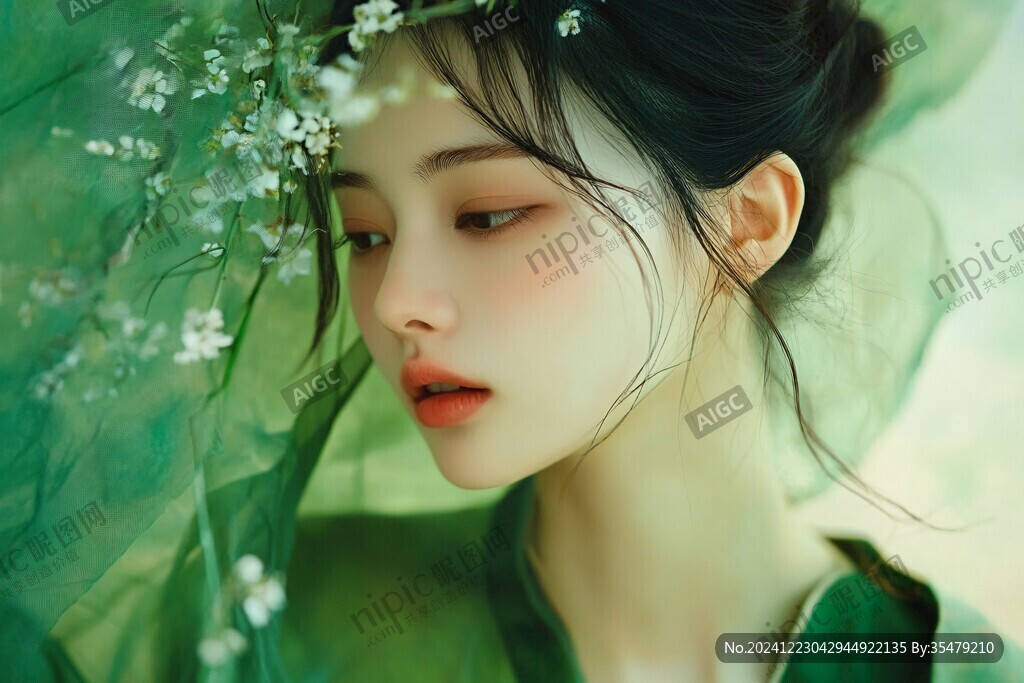 柔美意境美人