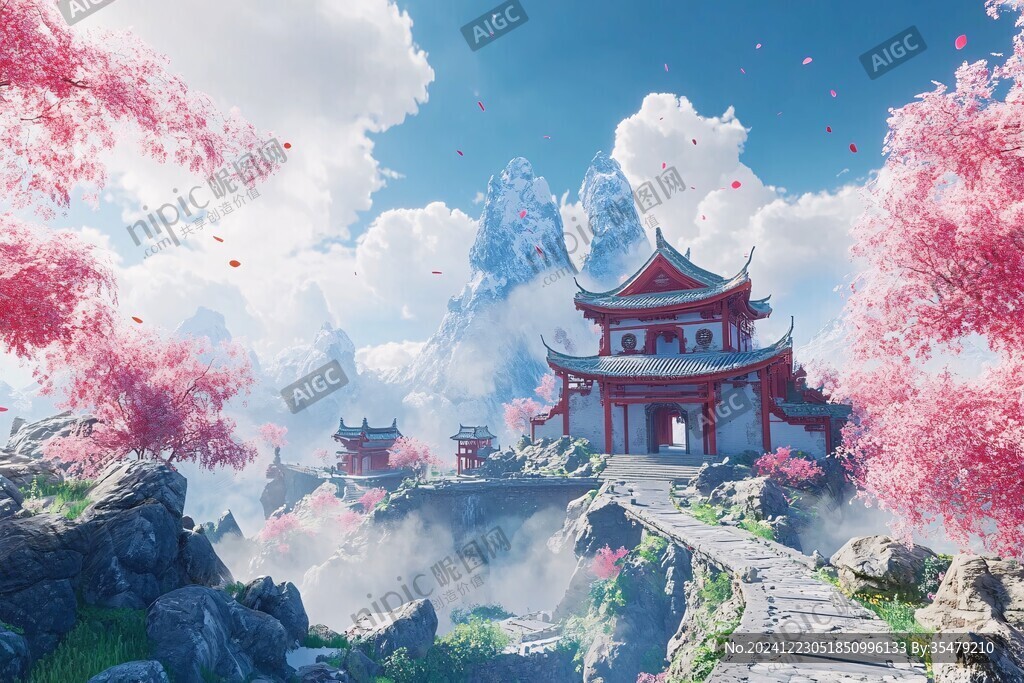 宏大寺庙场景