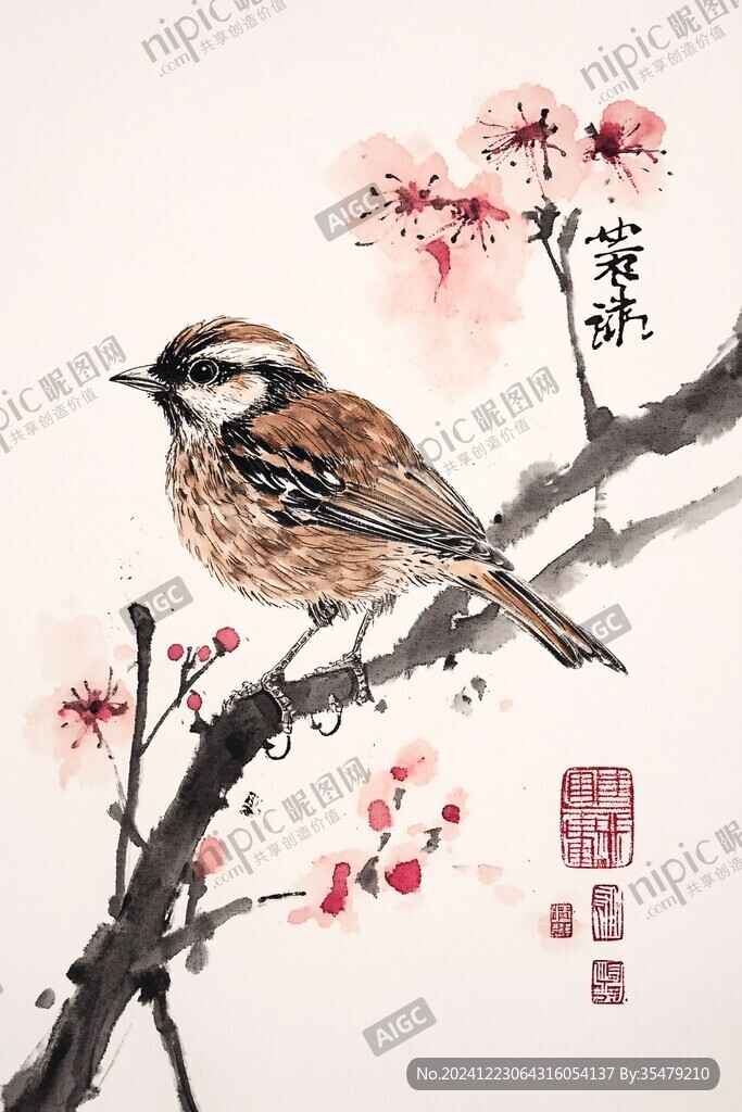朱彩淡描