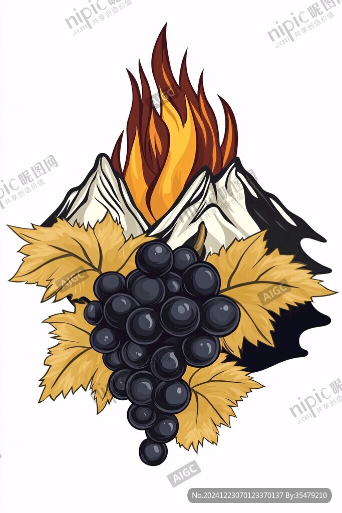 黑加仑葡萄干插画