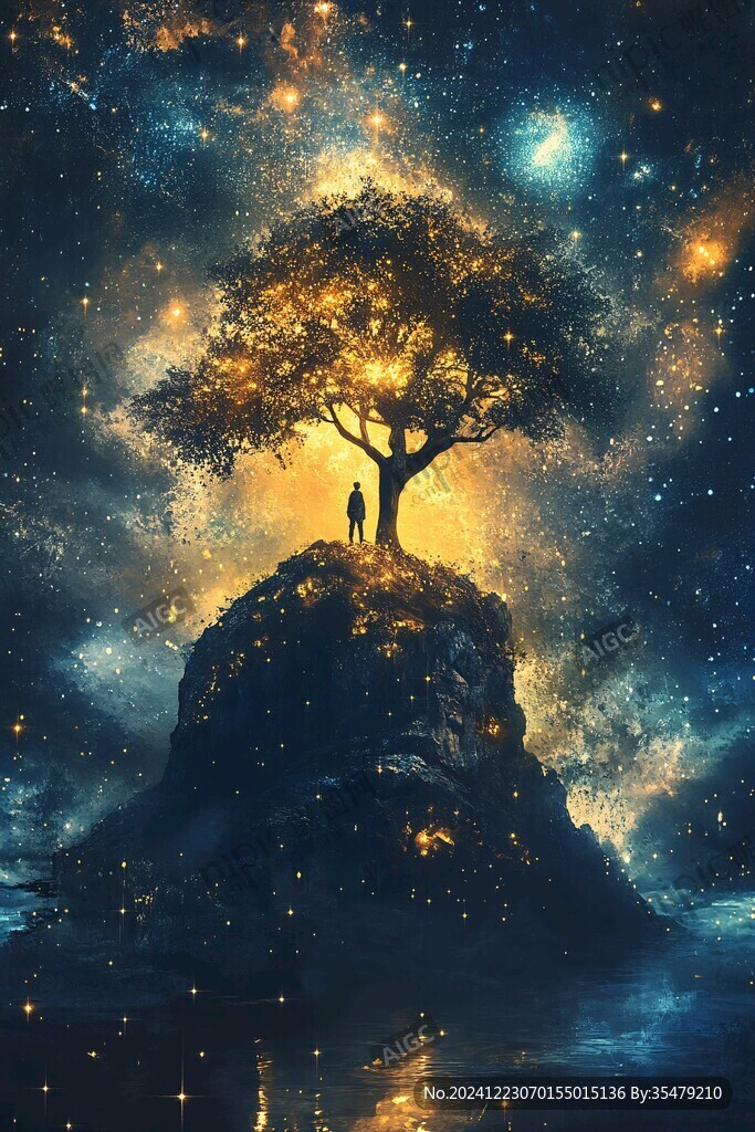 神秘梦幻的大树