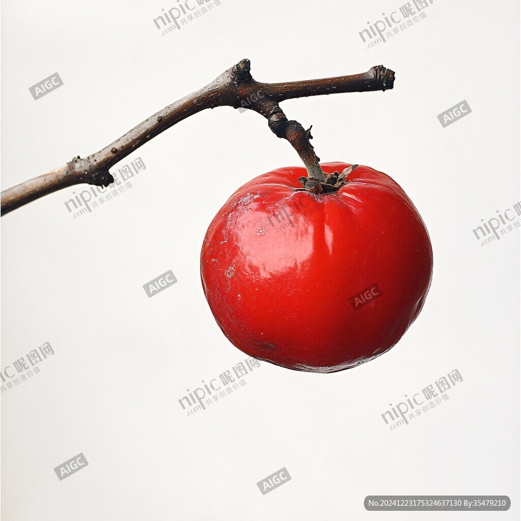 枯枝红柿