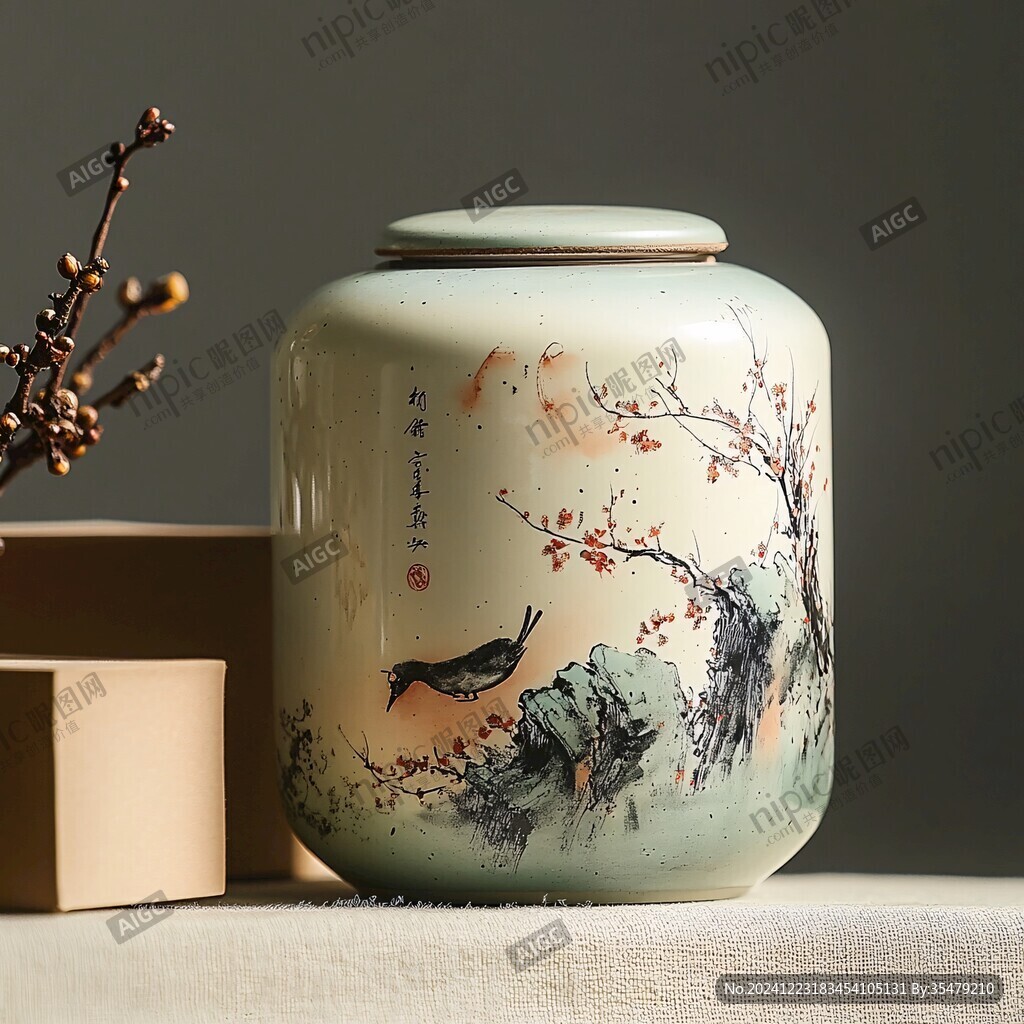 喜上眉梢茶叶罐
