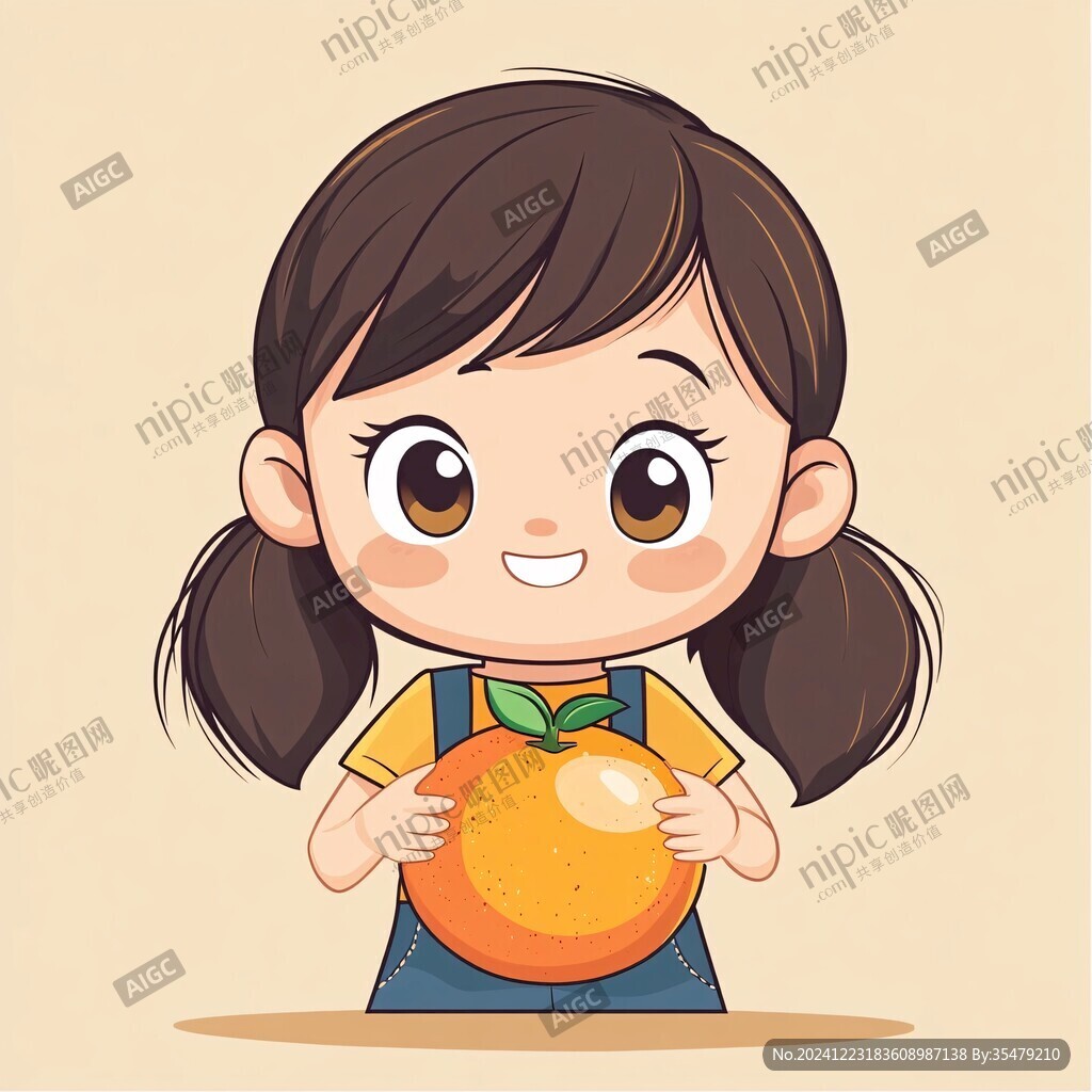 耙耙柑包装人物插画