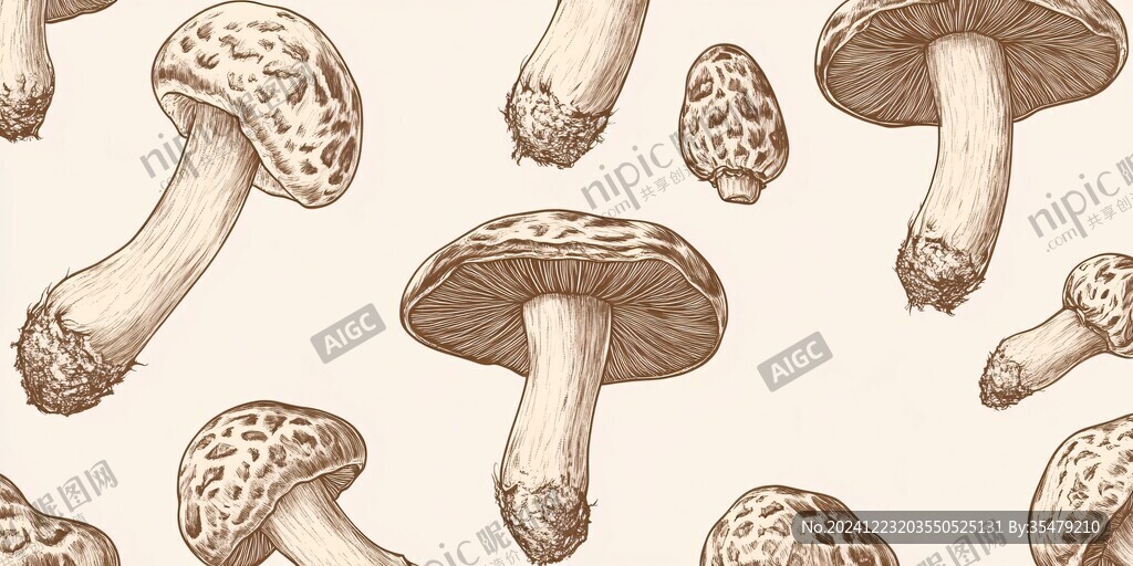 香菇包装插画