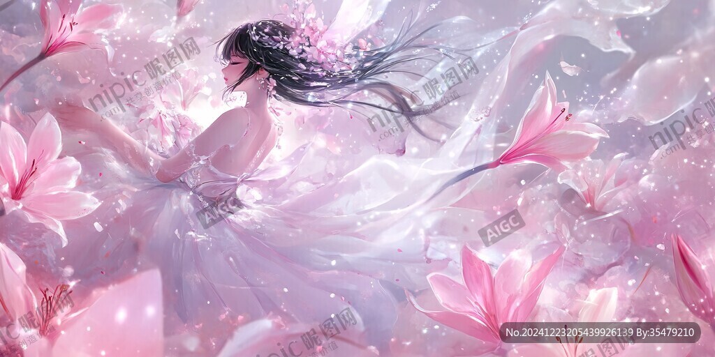 梦幻少女插画