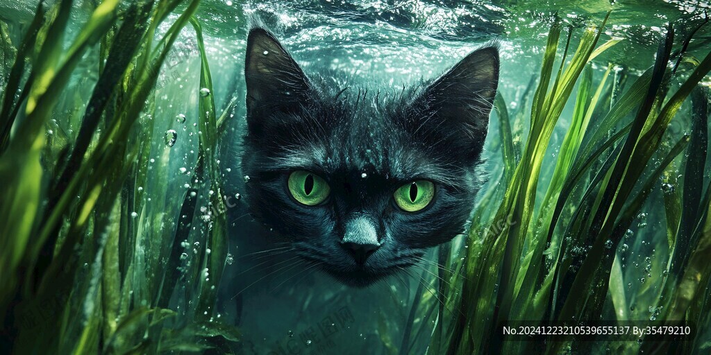 猫咪学潜水