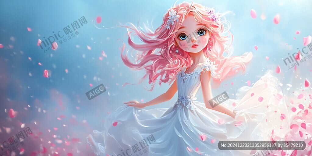 梦幻女孩插画