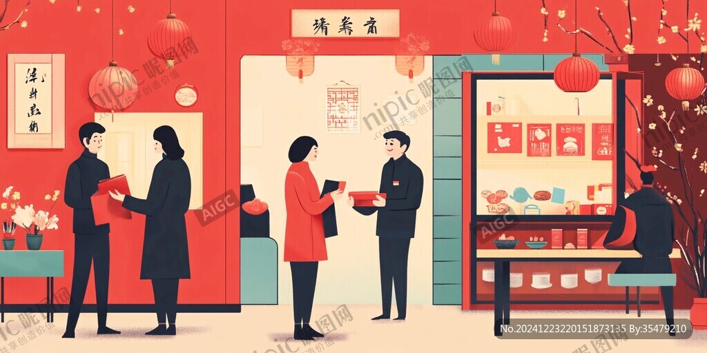 办年货插画