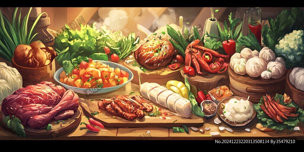 菜市插画