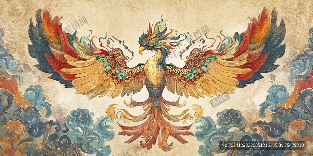 凤凰朱雀插画