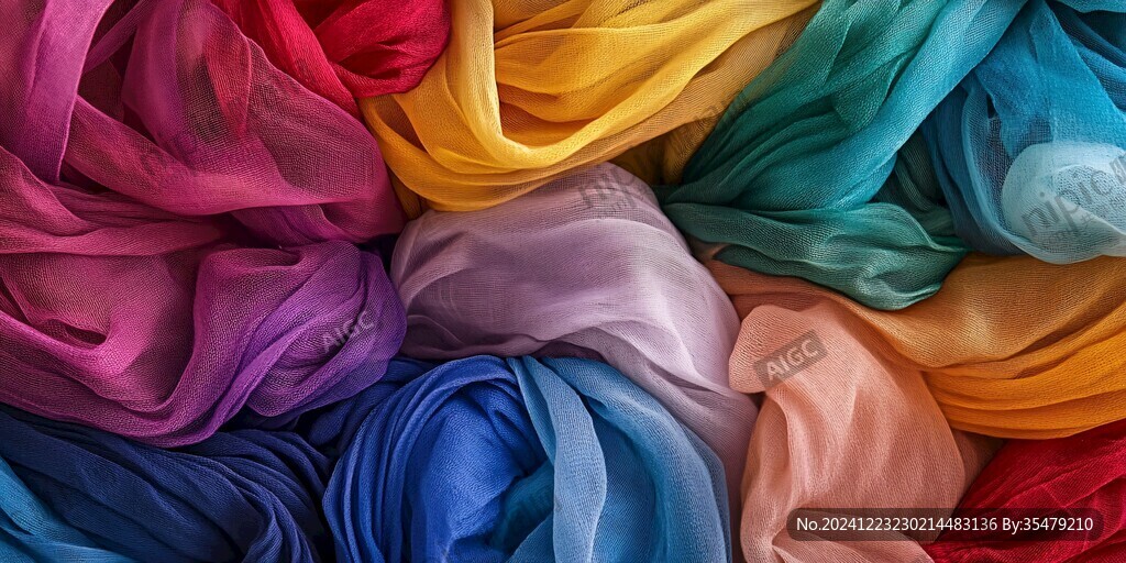 绚丽彩色丝绸