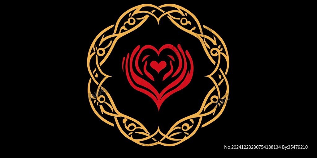 心形花纹logo