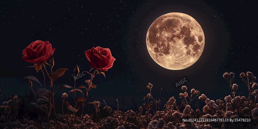 唯美月夜花
