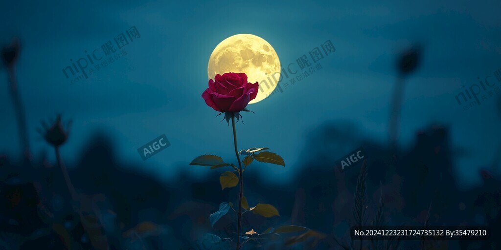 唯美月夜花