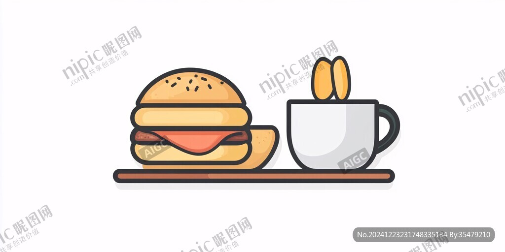早餐店卡通标志