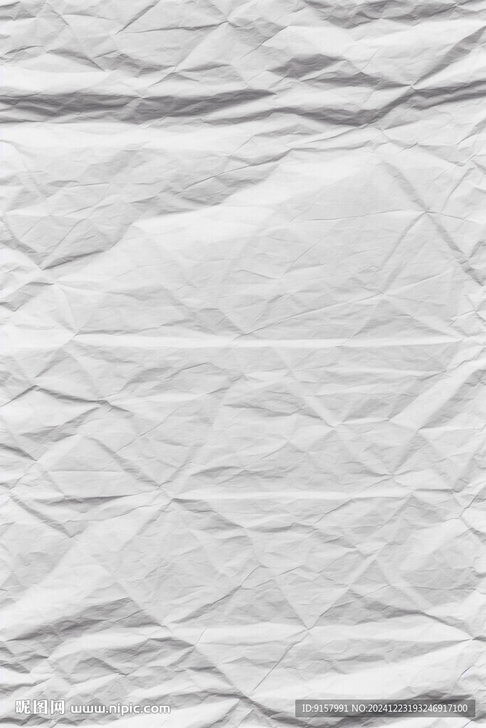 白色皱褶纸张底纹