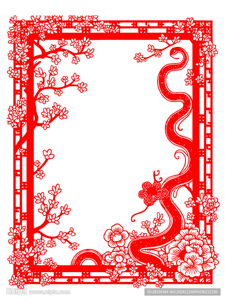 蛇年窗花