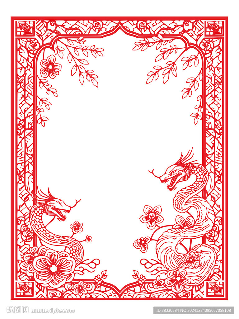 蛇年窗花 
