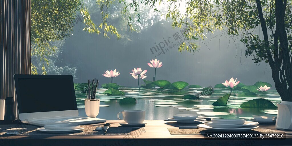 荷花餐台