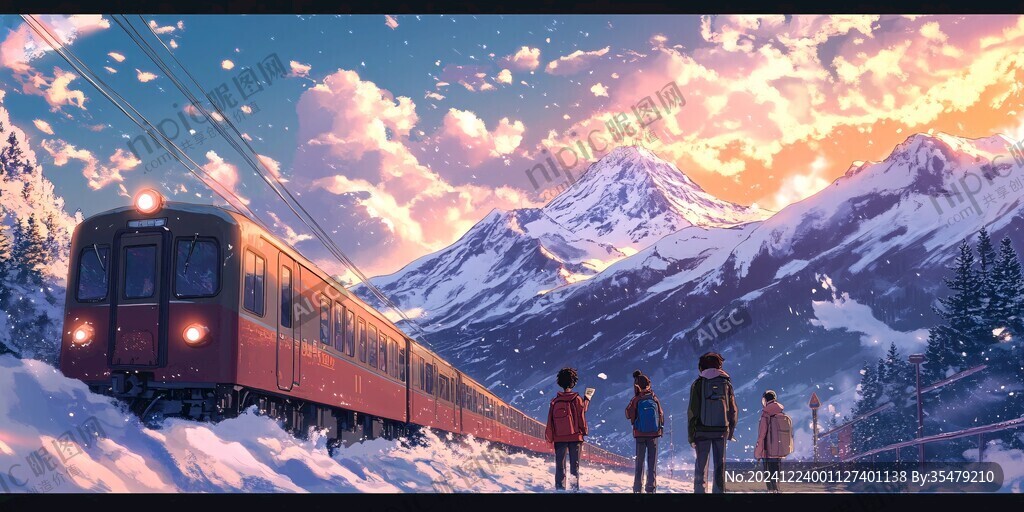 等火车场景