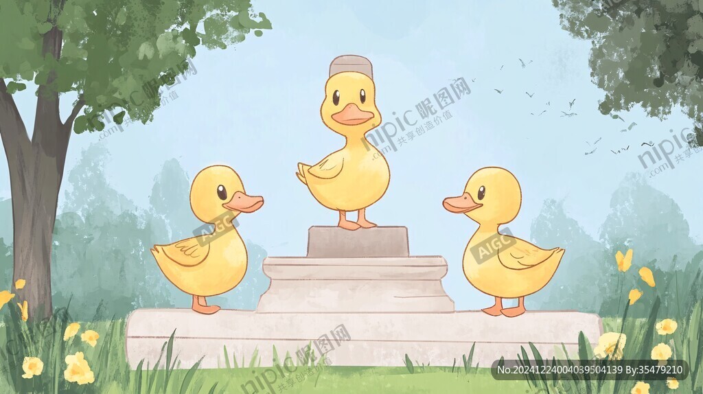 小黄鸭插画