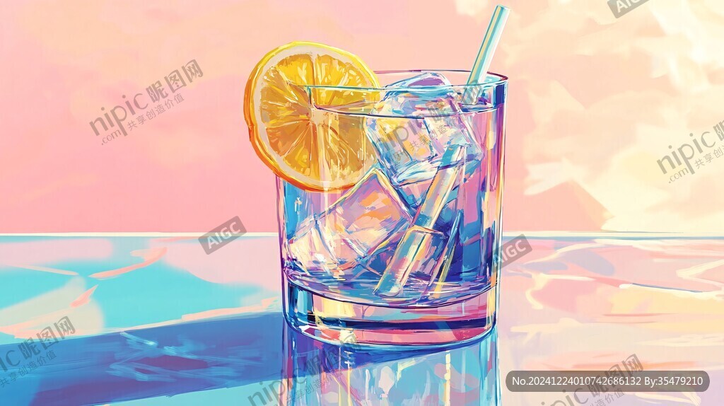 冰饮插画