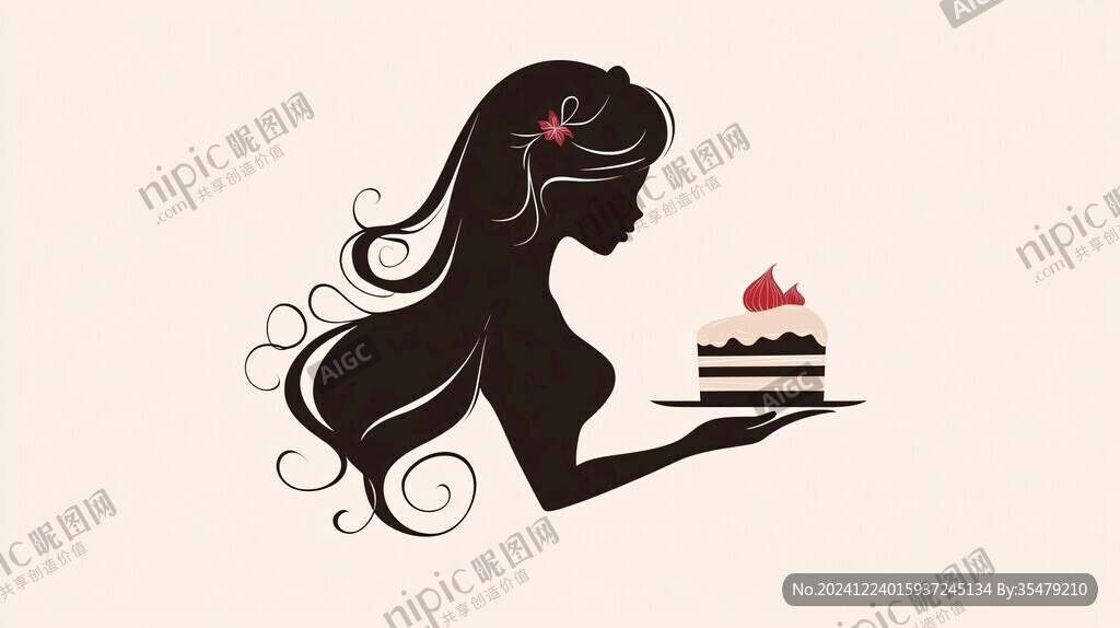 美女蛋糕logo