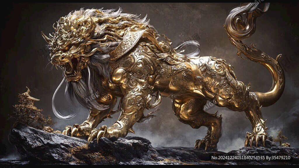 鎏金雄狮