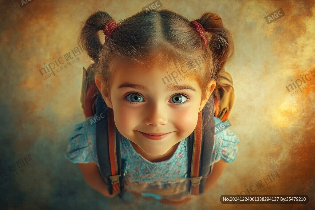 怡然自得的小女孩壁纸