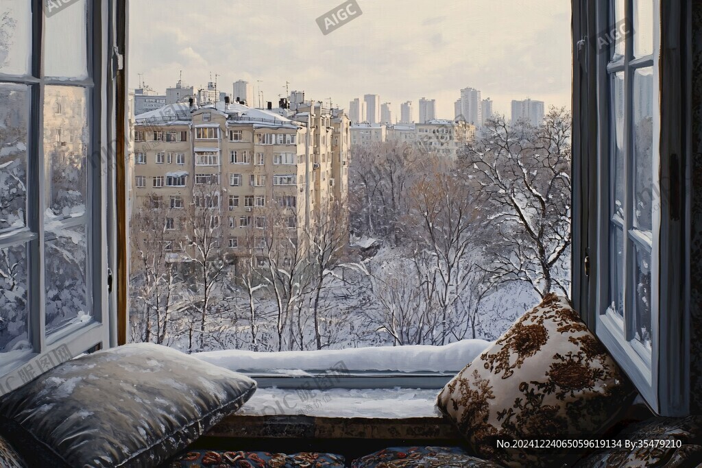 窗外冬景