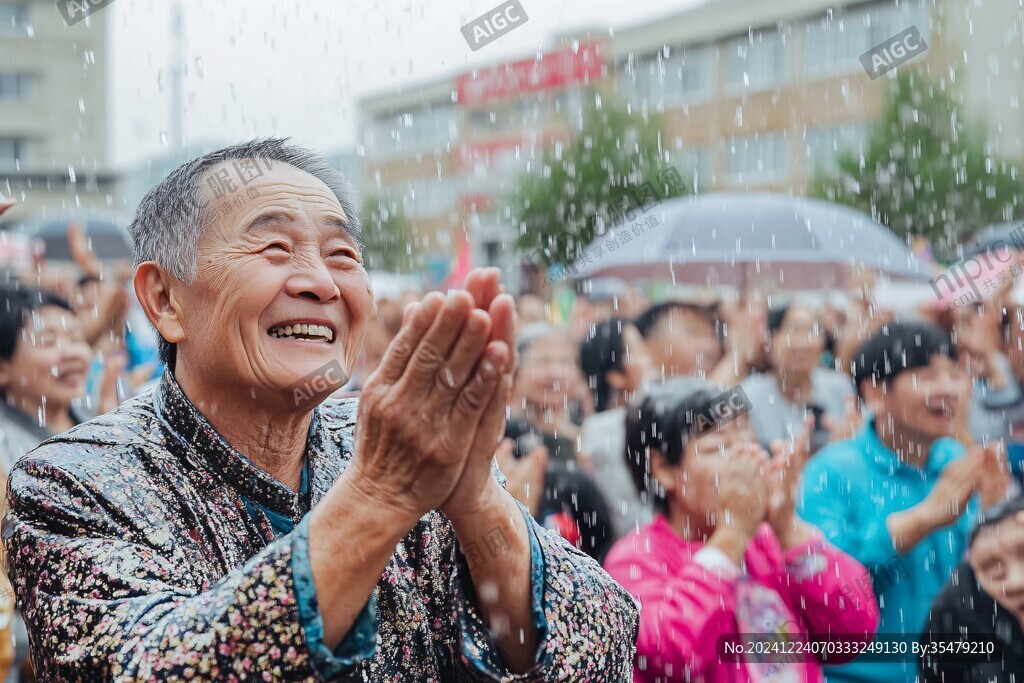 冒雨演出